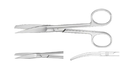 ХІРУРГ. НОЖИЦІ ВИГНУТІ Г/Т 150MM